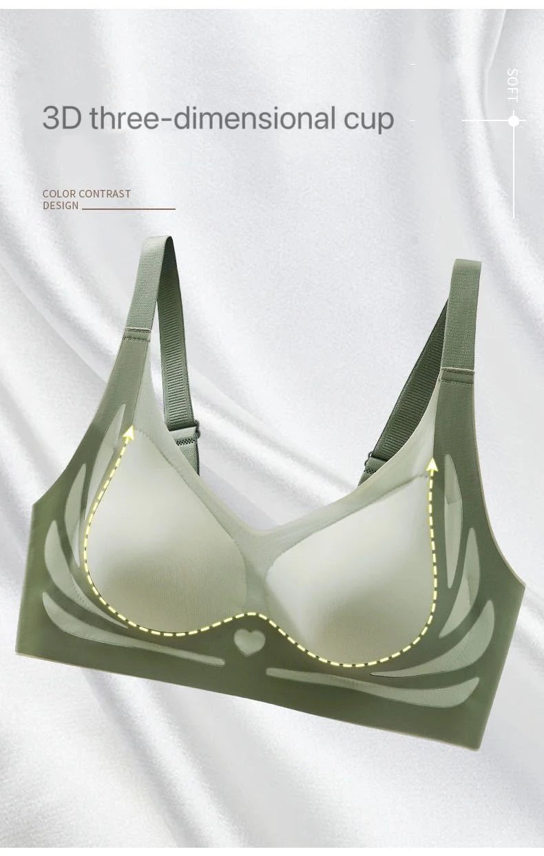 Bravellea Seamless Vest Bra - Wireless Push-Up Anti-Sagging Camisole