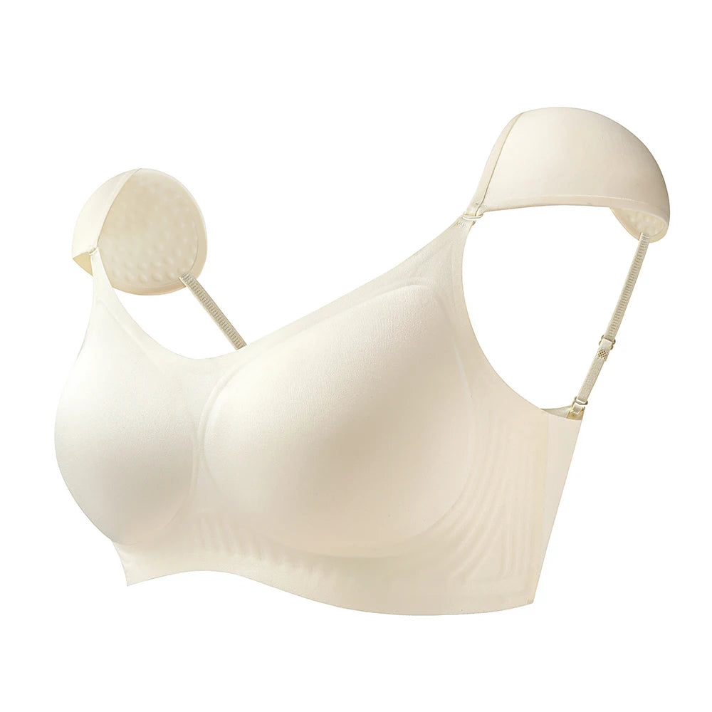 Bravellea Seamless Invisible Bra - Large Bust Removable Pads M-2XL
