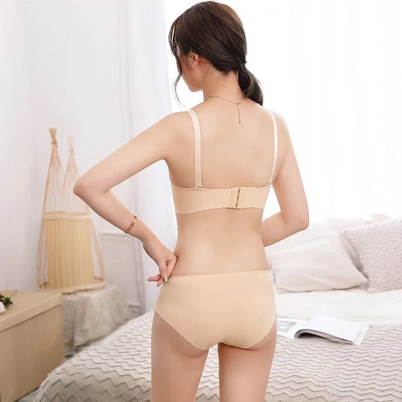 Bravellea Seamless Bra Set - Wire-Free Push-Up 3/4 Cup Adjustable Lingerie.