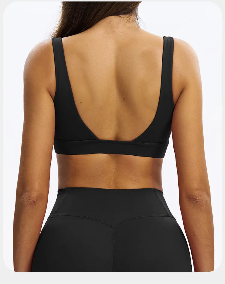 Bravellea Fitness Sports Bra - Quick-Drying Breathable Push-Up Yoga Vest