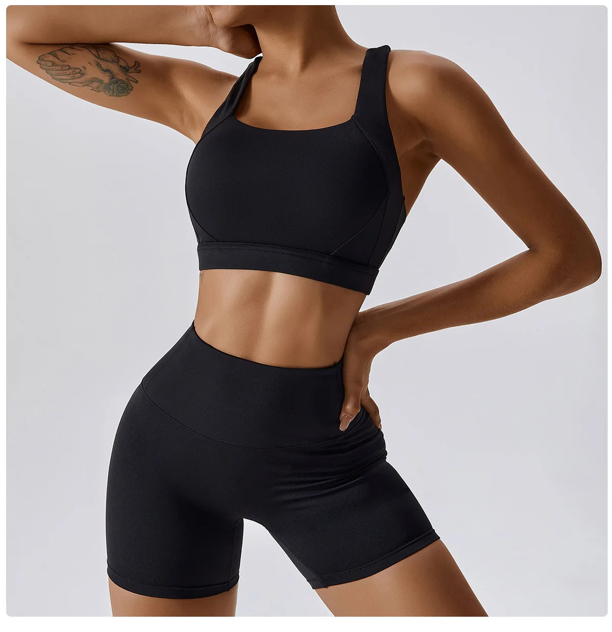Bravellea Crossed Shoulder Strap Sports Bra - Summer Yoga Running Top