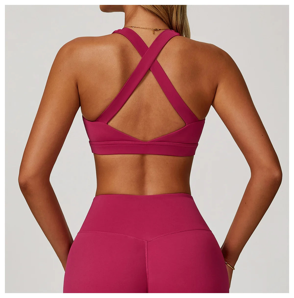Bravellea Crossed Shoulder Strap Sports Bra - Summer Yoga Running Top