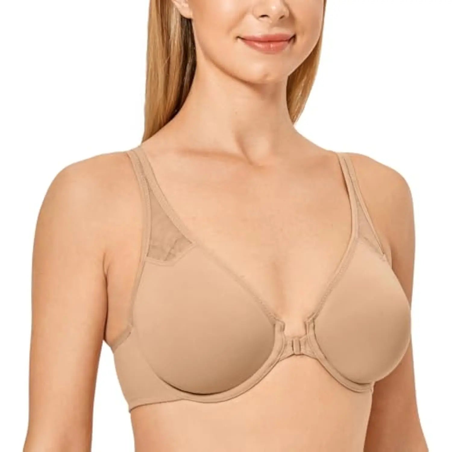 Bravellea Front Closure Racerback Bra - Plus Size Full Coverage Underwire