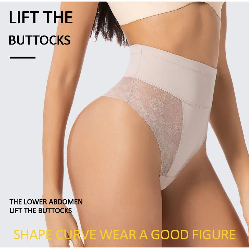 Bravellea Shapewear Thong Panties - High Waist Butt Lifter Body Shaper.