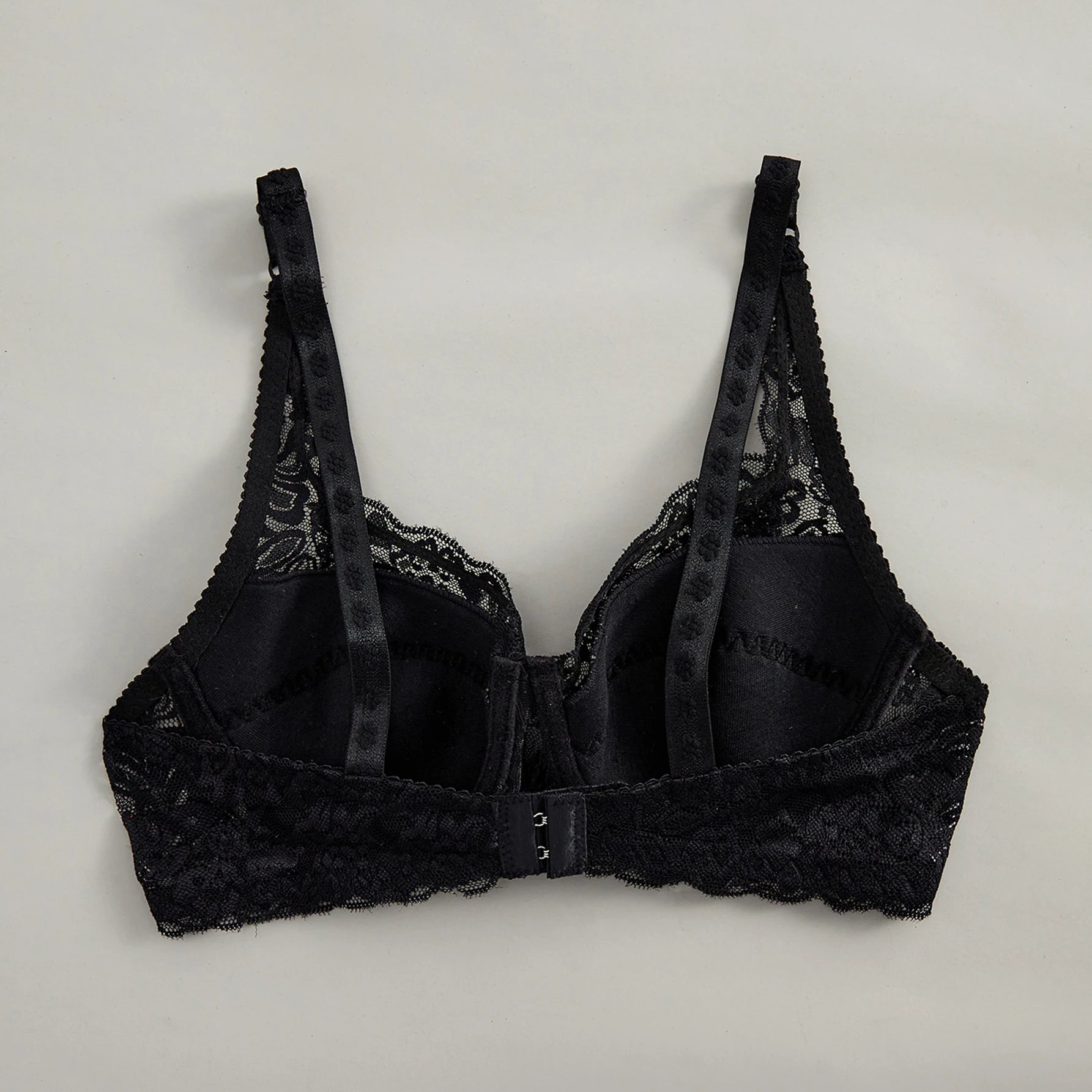 Bravellea Solid Color Bow Decor Bra - Push-Up Underwire Lace Adjustable