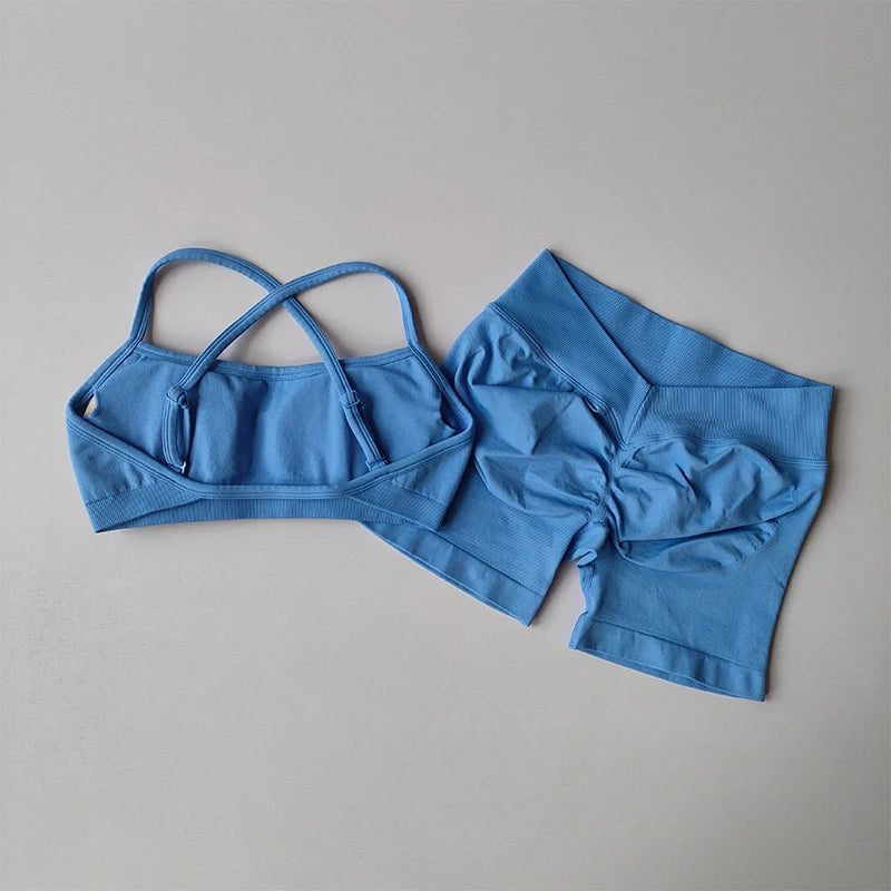 Bravellea Shockproof Seamless Sports Bra - Beautiful Back Gym Crop Top
