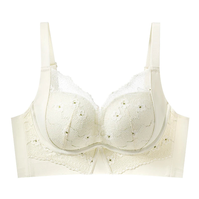 Bravellea Wireless Adjustable Lace Bra - Push-Up Anti-Sagging Sexy Lingerie