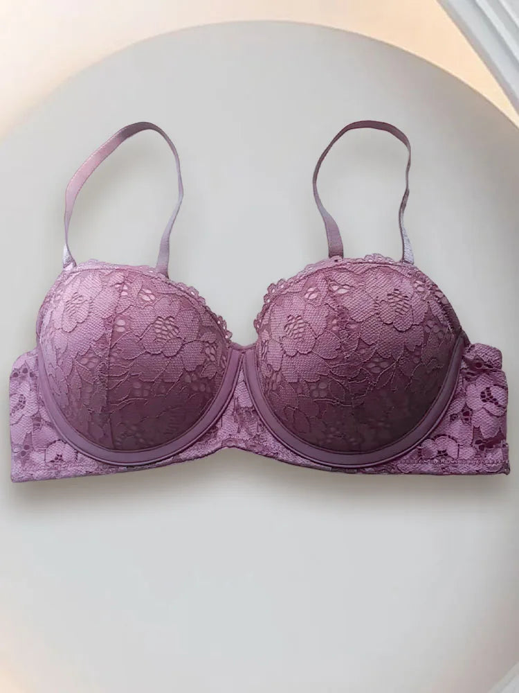 Bravellea Sexy Lace Push-Up Bra - Small Bust Super Gather Support