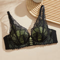 Bravellea Elegant Lace Plunge Bra - 3/4 Cup Unlined Underwire A-I Cup