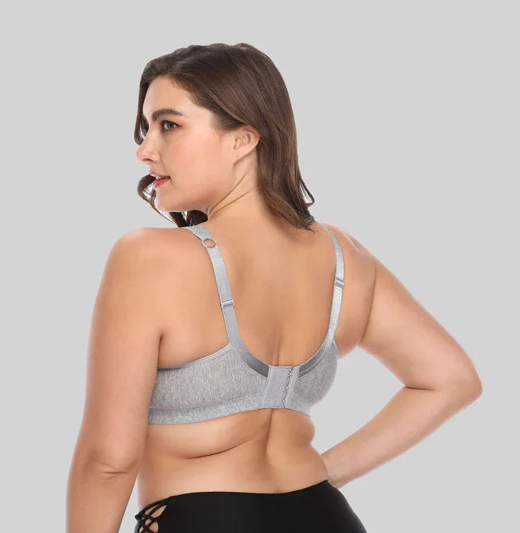 Bravellea Plus Size Wireless Bra - Full Coverage Lace C-F Cup 85-115