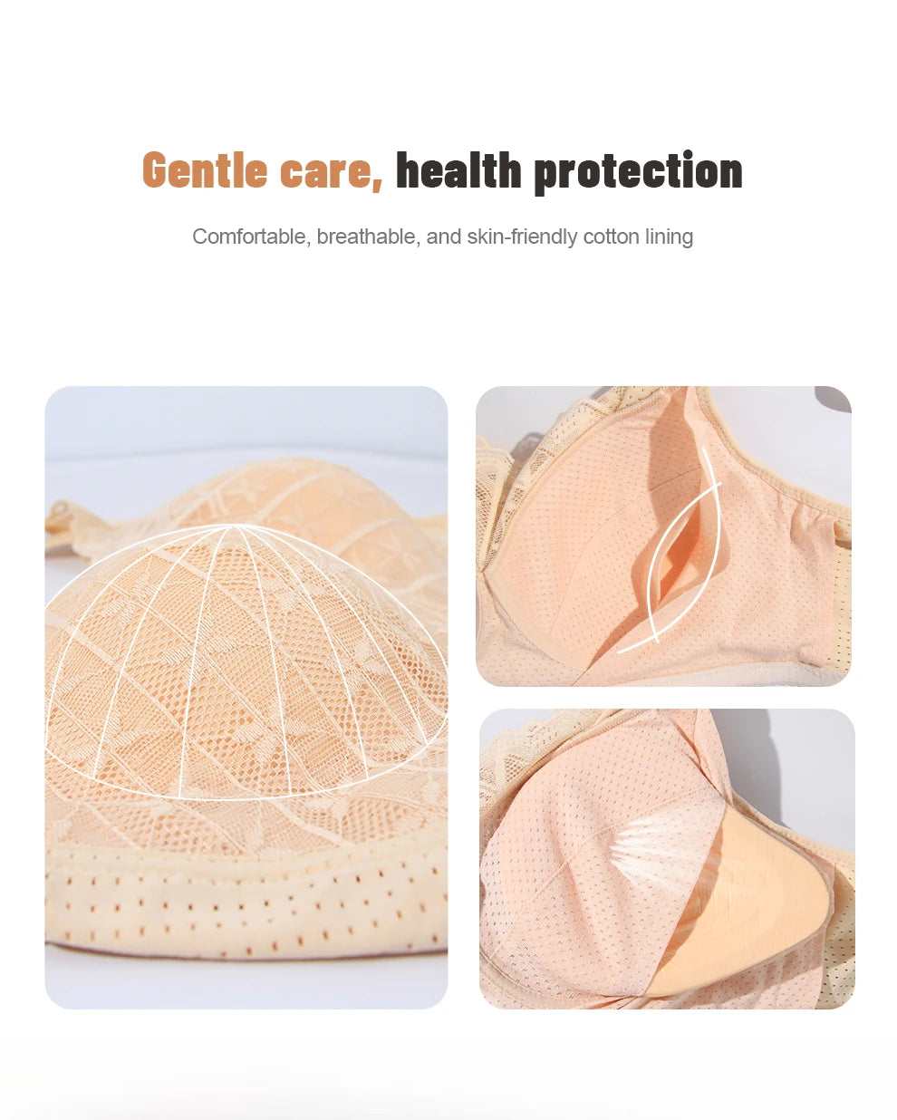 Bravellea Mastectomy Bra - Breathable Pocket with Breast Form Pads Included