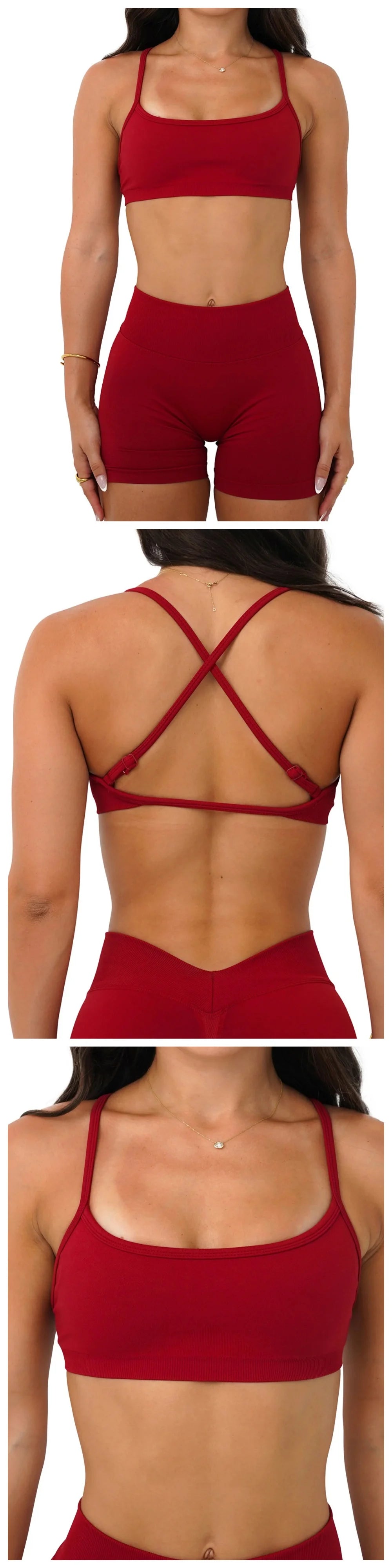 Bravellea Seamless Yoga Bra - 3-Way Convertible Strap with Removable Pads