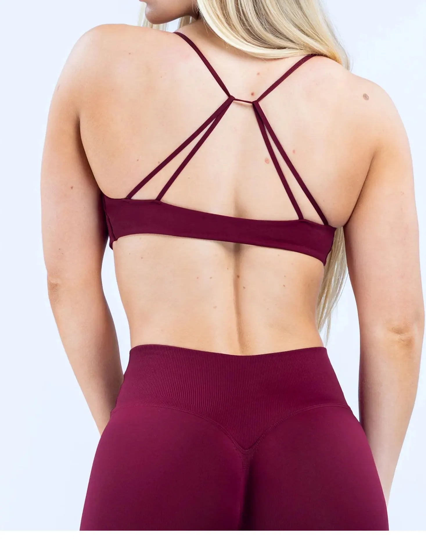 Bravellea Twist Front Sports Bra - High Support Push-Up Seamless Yoga Top