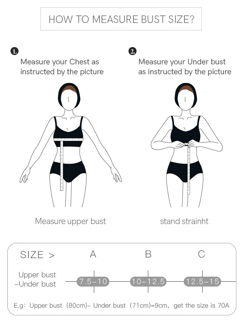 Bravellea Plus Size Seamless Wireless Bra - Plunge Padded Push-Up Bralette