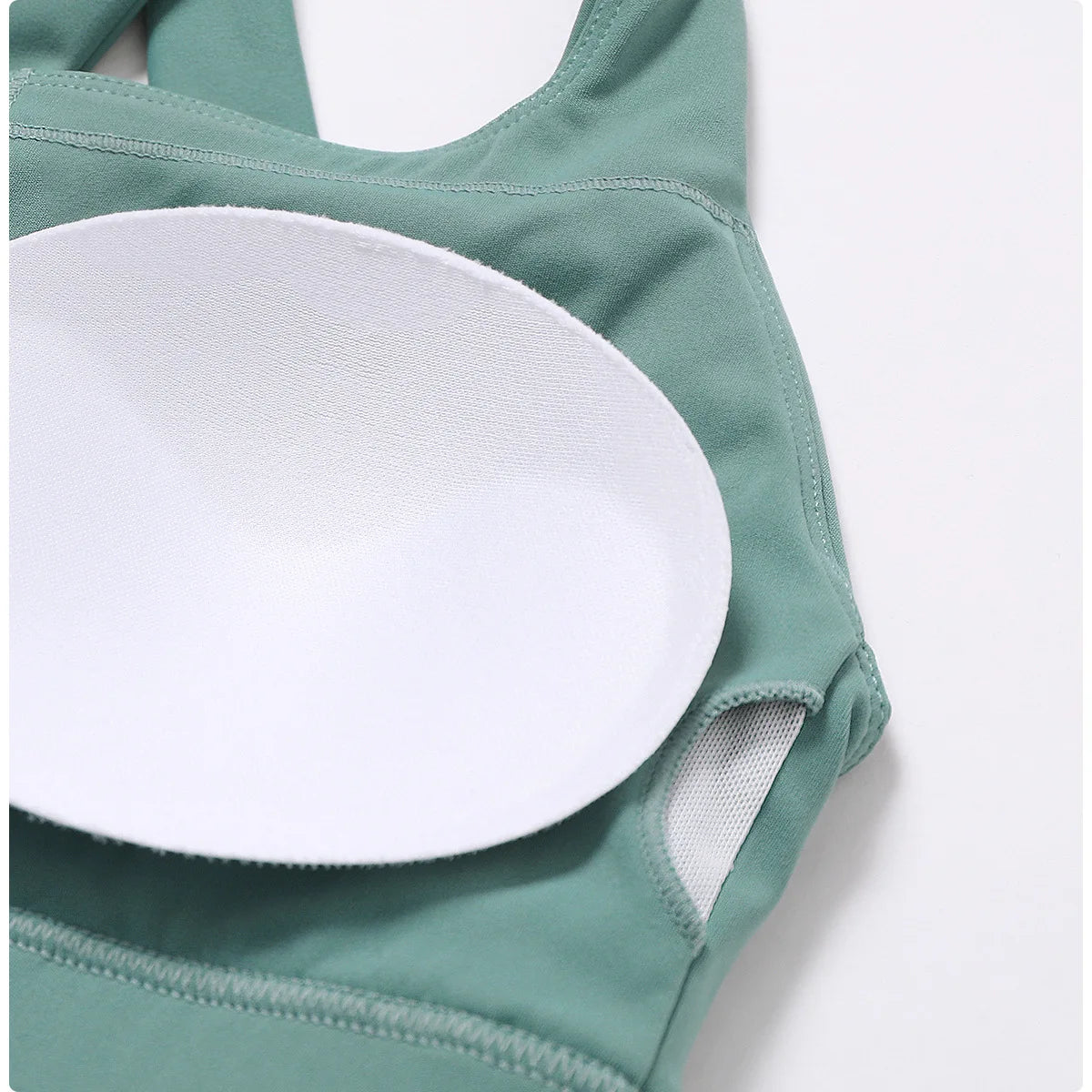 Bravellea Crossed Shoulder Strap Sports Bra - Summer Yoga Running Top