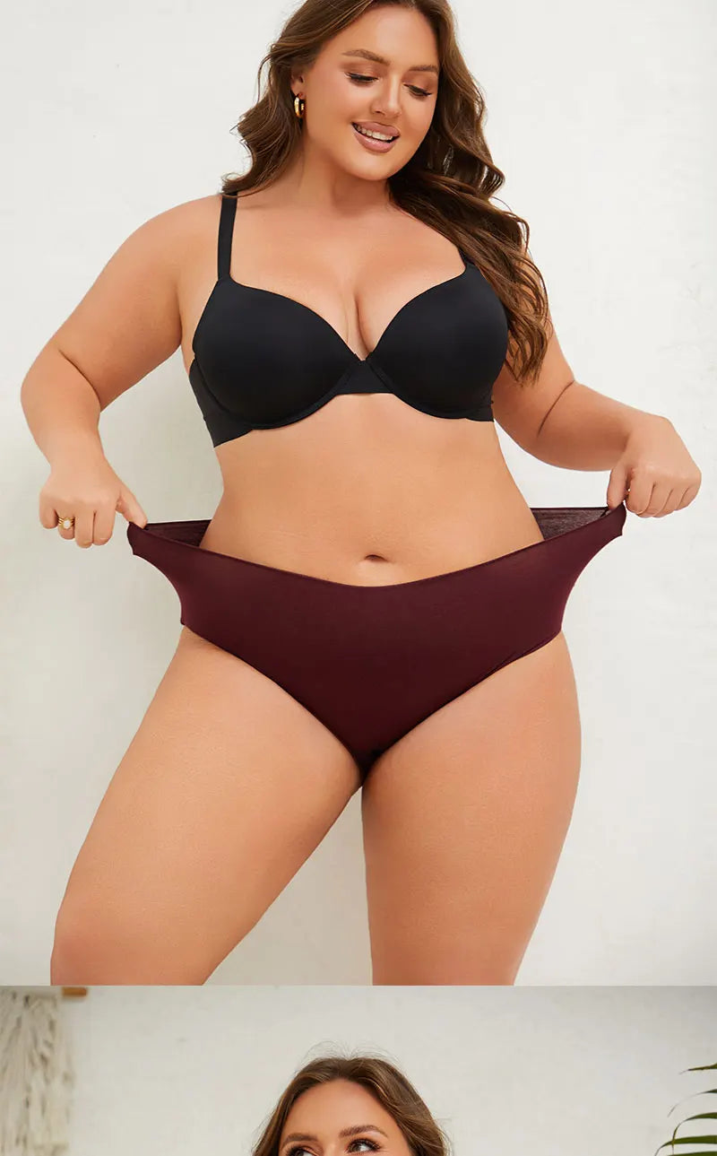 Bravellea Comfort Cotton Panties 4-Pack - High Waist Seamless Breathable Briefs.