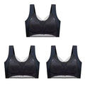 Bravellea 3-Pack Lace Bralette Set - Deep V Push-Up Plus Size L-5XL