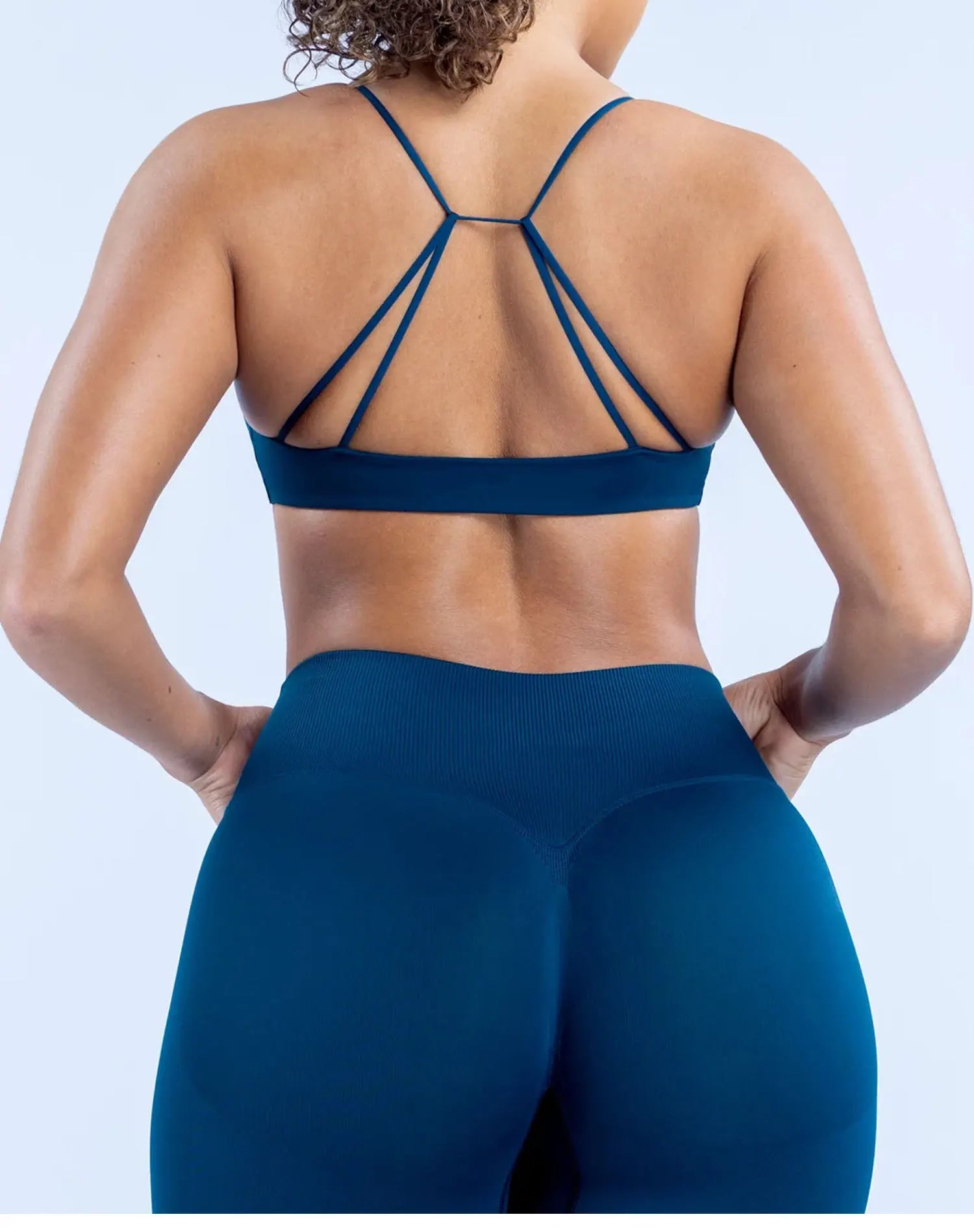 Bravellea Twist Front Sports Bra - High Support Push-Up Seamless Yoga Top