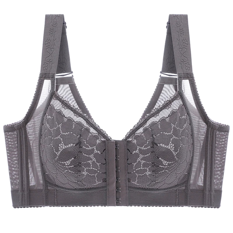 Bravellea Front Buckle Wireless Bra - Plus Size Adjustable Anti-Sagging Slimming