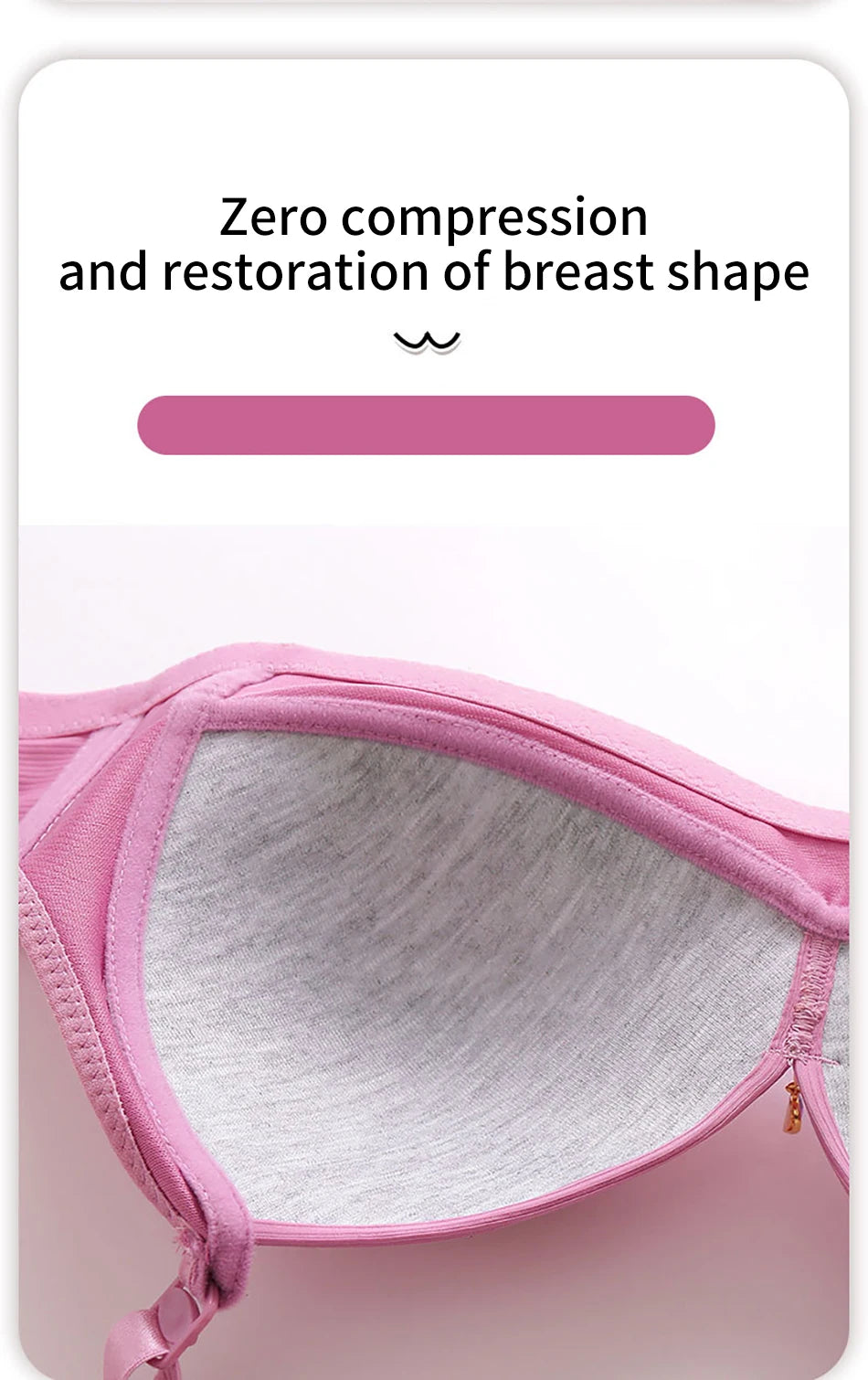 Bravellea Plus Size Nursing Bra - Wireless Side Gather Full Cup Support