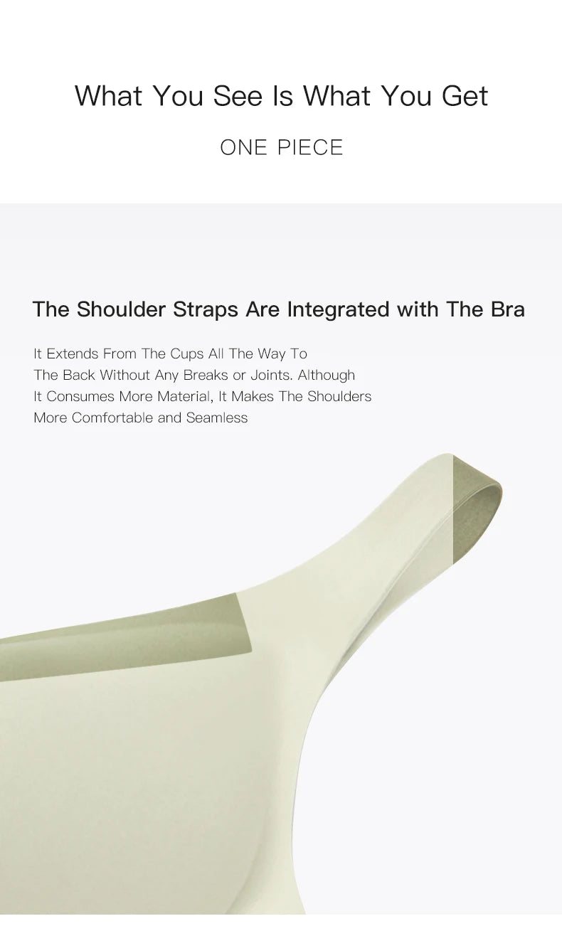 Bravellea Plus Size Seamless Wireless Bra - Plunge Padded Push-Up Bralette
