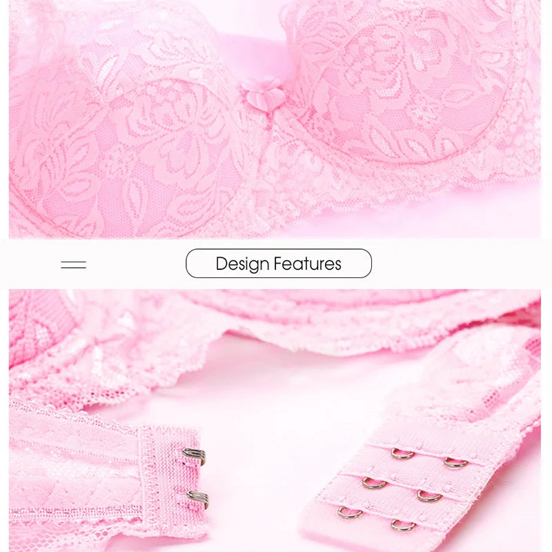 Bravellea Sexy Lace Flower Bra - Transparent Push-Up Bralette 2 Styles