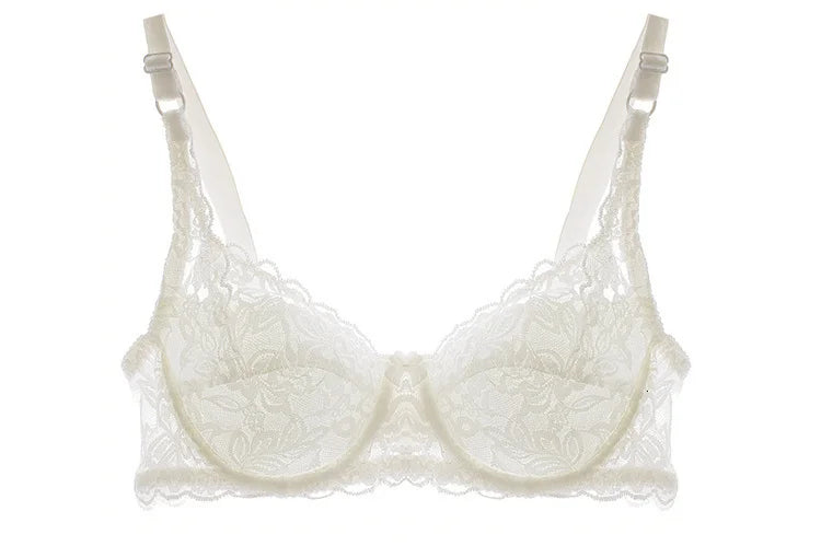 Bravellea Sexy Lace Flower Bra - Transparent Push-Up Bralette 2 Styles