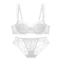 Bravellea Sexy Lace Lingerie Set - Elegant Thin See-Through Bra & Panty