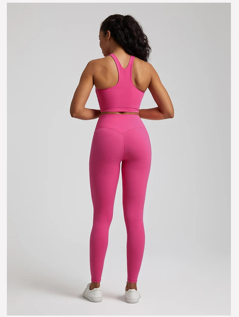 Bravellea High Neck Push-Up Sports Bra - Racerback Shockproof Workout Top
