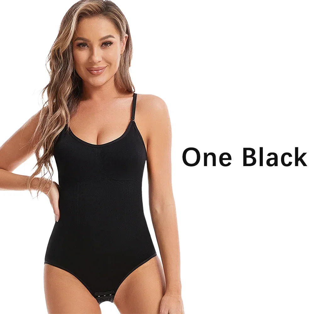 Bravellea Seamless Shapewear Bodysuit - Slimming Butt Lifter Open Crotch