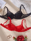Bravellea 2-Piece Sexy Lace Bra Set - Thin Underwire Push-Up Adjustable