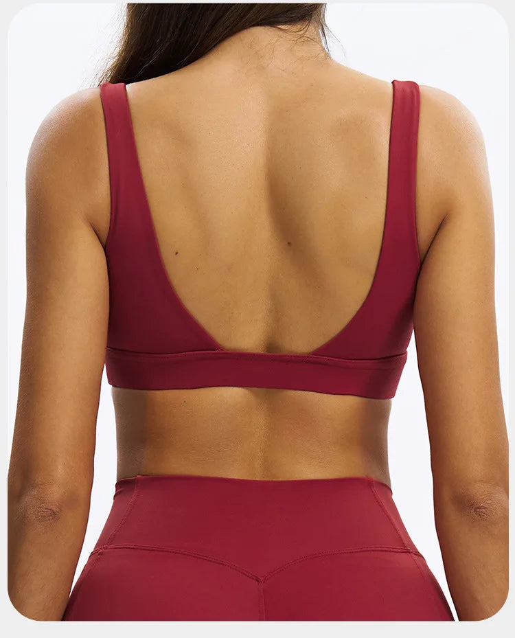 Bravellea Fitness Sports Bra - Quick-Drying Breathable Push-Up Yoga Vest