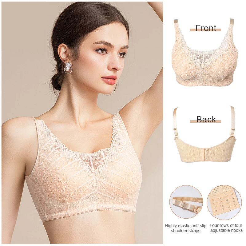 Bravellea Mastectomy Bra - Breathable Pocket with Breast Form Pads Included