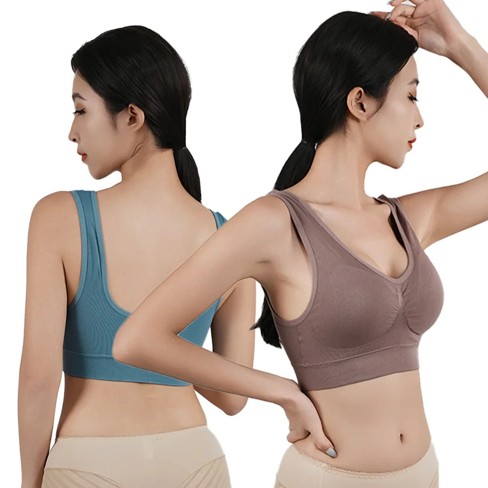Bravellea Sports Bra - Removable Padded Shockproof Fitness Yoga Vest S-5XL