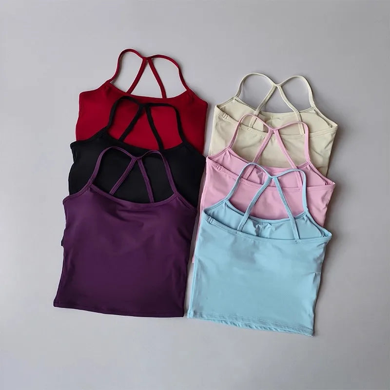 Bravellea Slim Fit Nude Sports Bra - Yoga Fitness Vest Pilates Top