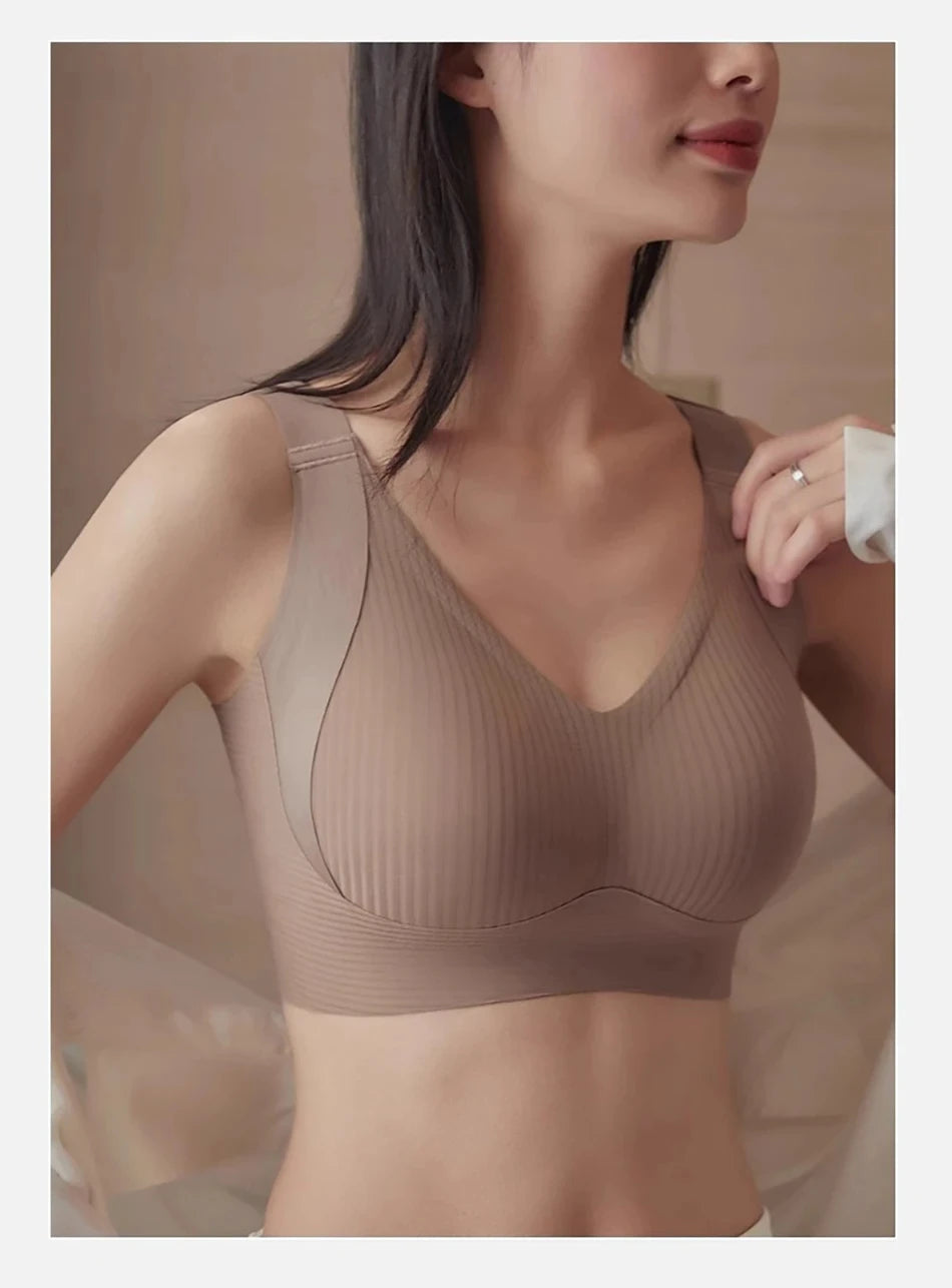 Bravellea Seamless Wireless Bra - Thin Style Anti-Sagging Push-Up 1-2 Pack