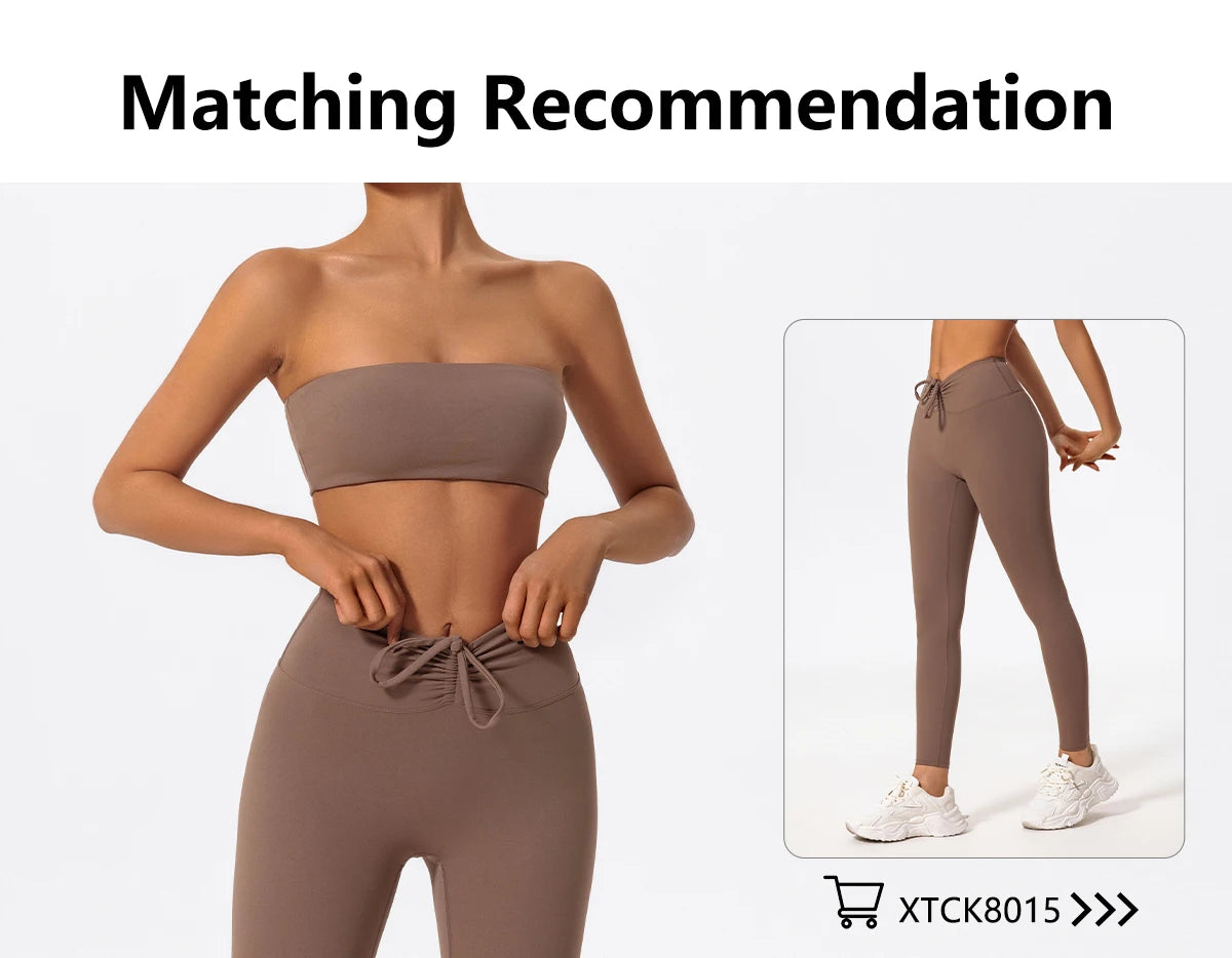 Bravellea Strapless Sports Bra - Quick-Drying Tube Top Fitness Chest Wrap