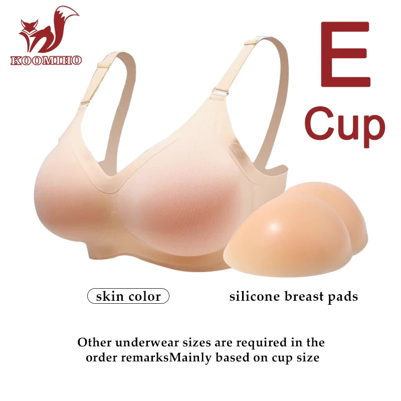 Bravellea Silicone Breast Form Bra - Crossdresser B-E Cup Detachable Cosplay
