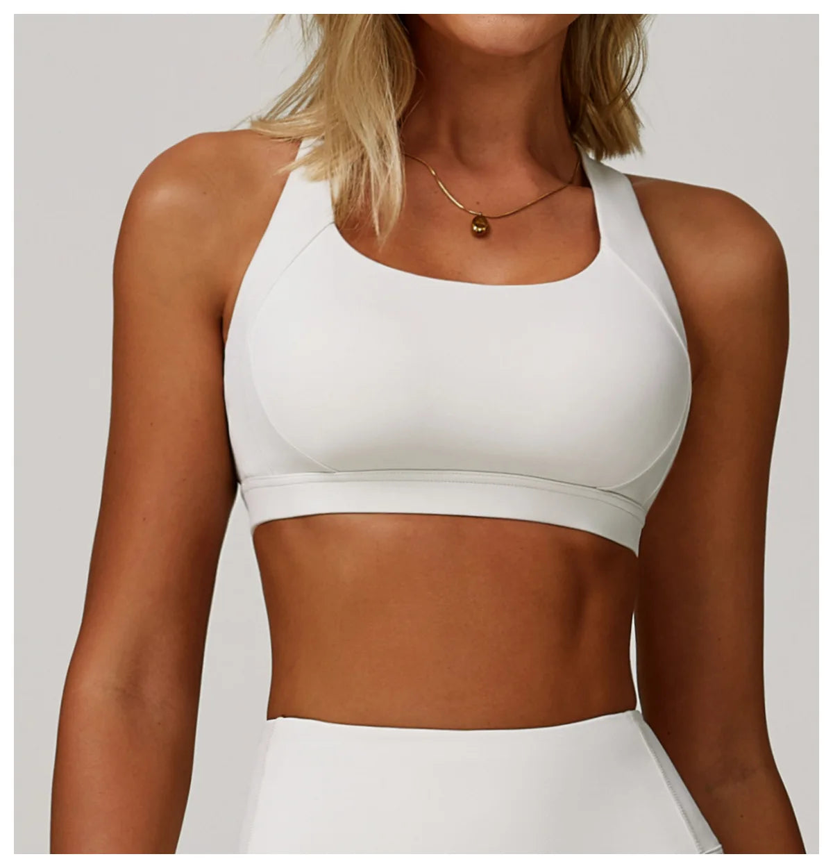 Bravellea Crossed Shoulder Strap Sports Bra - Summer Yoga Running Top