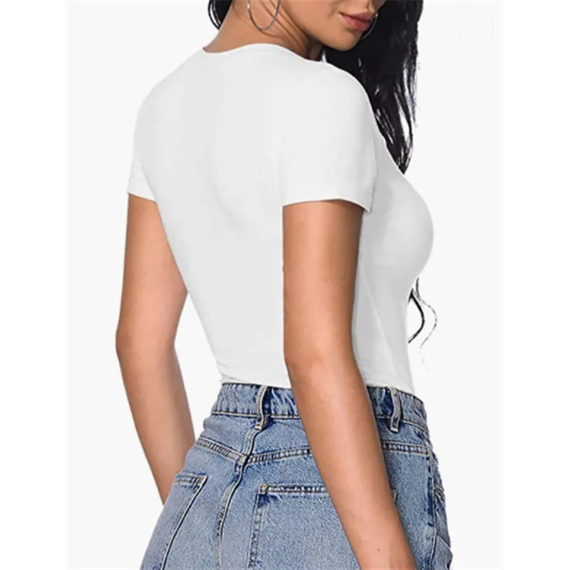 Bravellea Sexy Slim Bodysuit - Short Sleeve V-Neck Bodycon Shaper