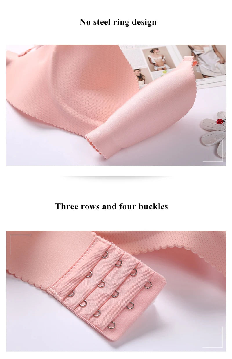 Bravellea Seamless Bra Set - Wire-Free Push-Up 3/4 Cup Adjustable Lingerie.