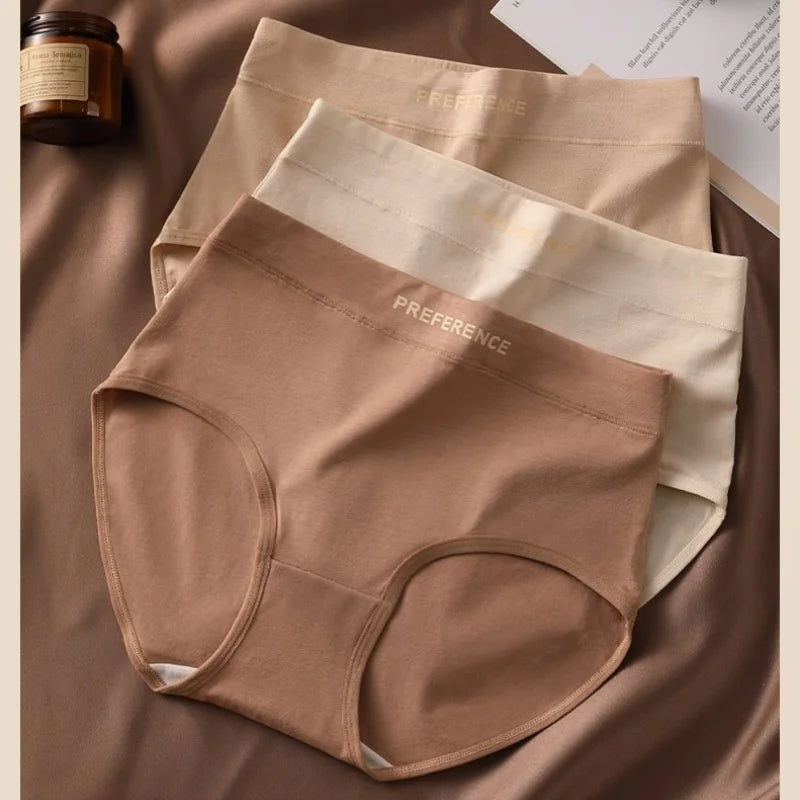 Bravellea Plus Size Cotton Panties 4-Pack - High Waist Breathable Briefs.