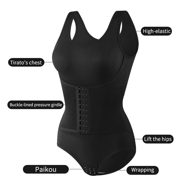 Bravellea Bodysuit Shapewear - Double Breasted Tummy Control Postpartum Corset