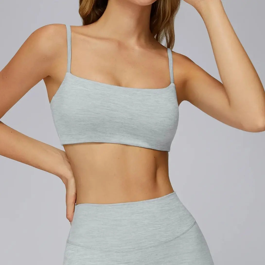 Bravellea Hollow Back Yoga Bra - Push-Up Quick-Drying Fitness Sports Top