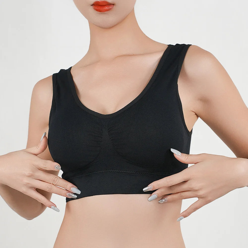 Bravellea Sports Bra - Removable Padded Shockproof Fitness Yoga Vest S-5XL