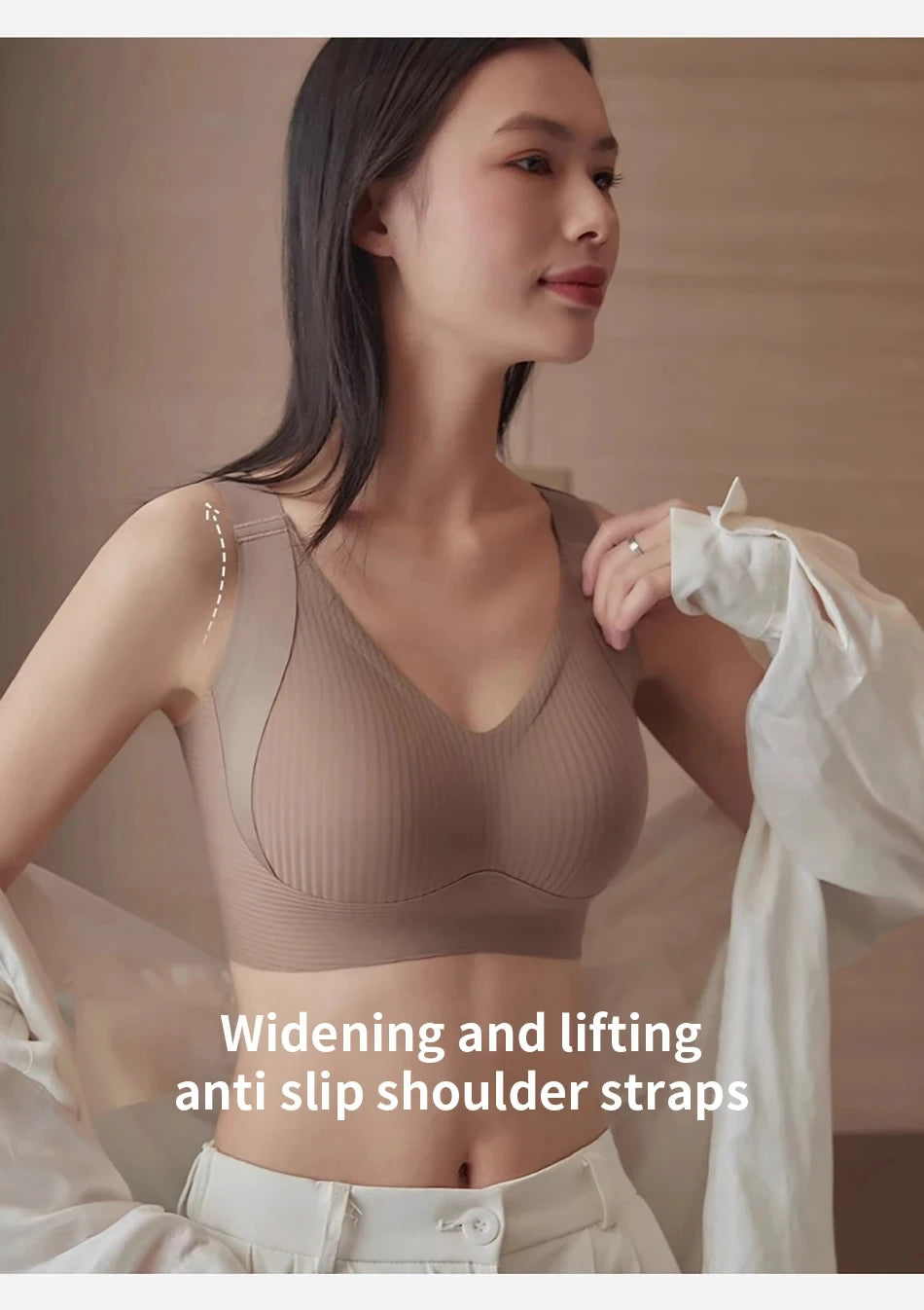 Bravellea Seamless Wireless Bra - Thin Style Anti-Sagging Push-Up 1-2 Pack