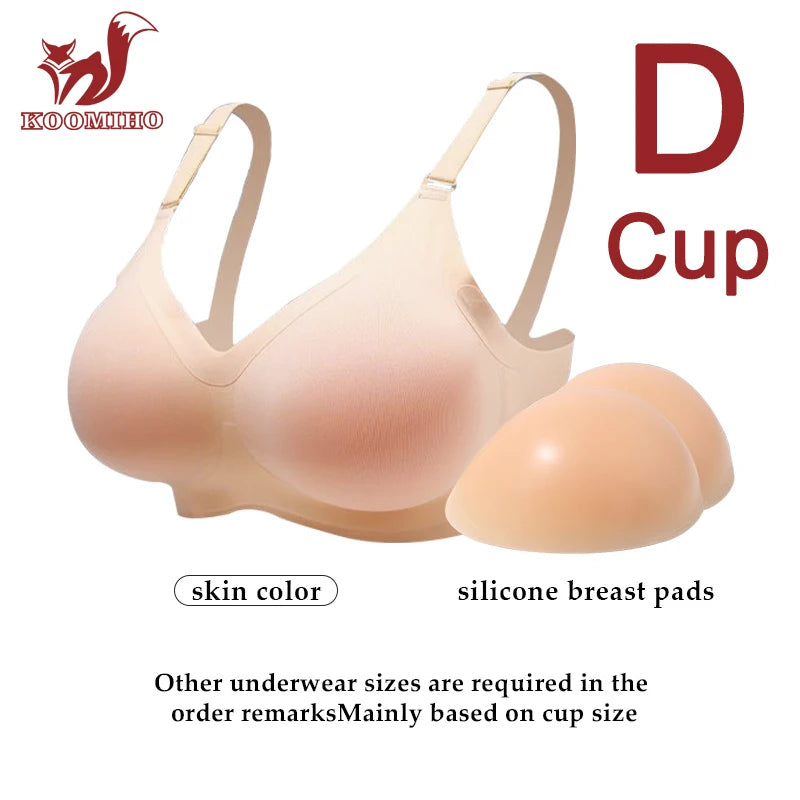 Bravellea Silicone Breast Form Bra - Crossdresser B-E Cup Detachable Cosplay