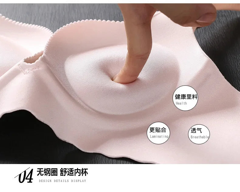 Bravellea Dual-Density Push-Up Bra - 6CM Lower Padded Wireless for Small Bust