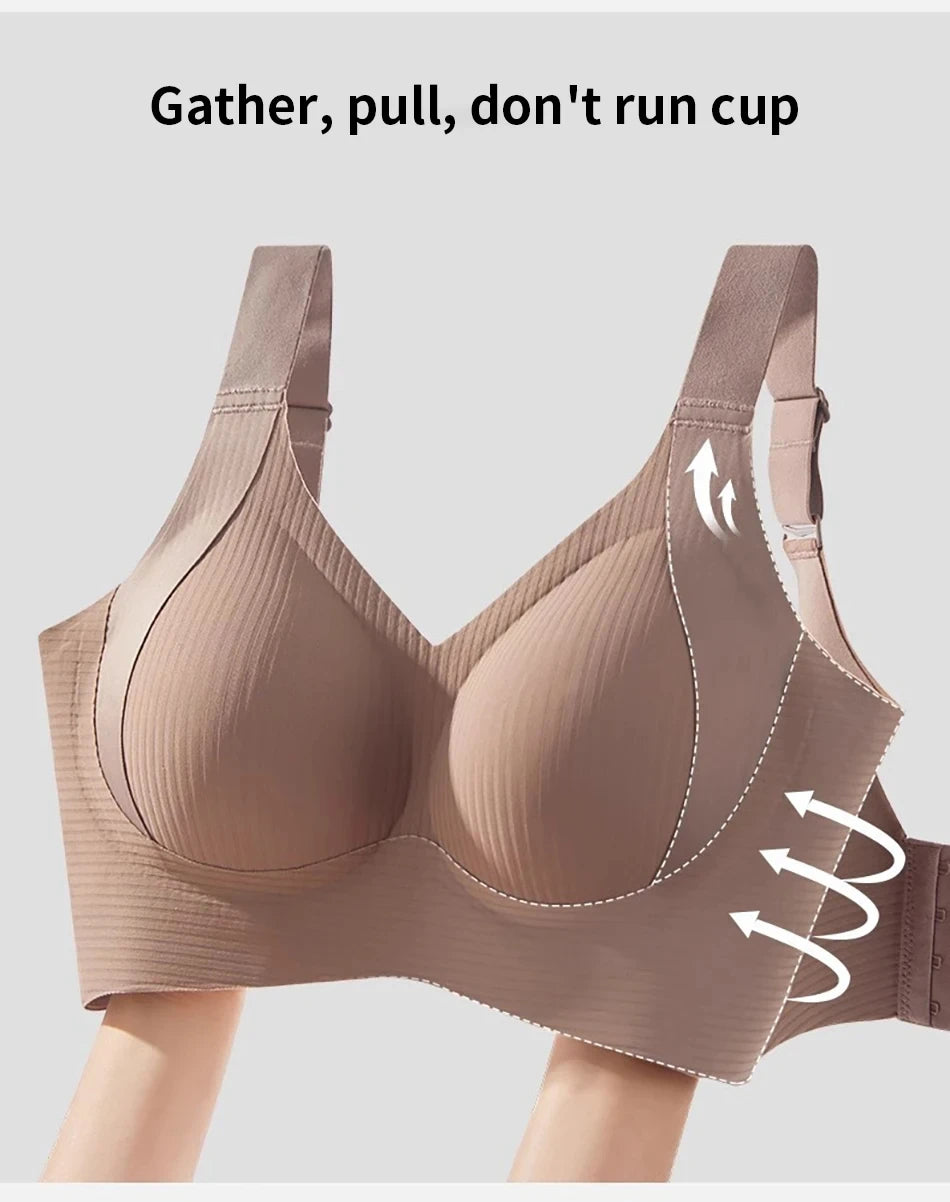 Bravellea Seamless Wireless Bra - Thin Style Anti-Sagging Push-Up 1-2 Pack