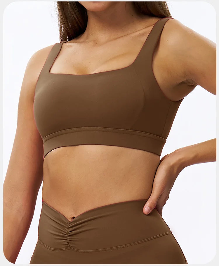 Bravellea Fitness Sports Bra - Quick-Drying Breathable Push-Up Yoga Vest